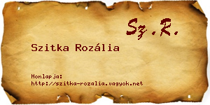 Szitka Rozália névjegykártya